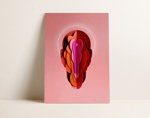 Holy Vagina - vulva art print (without horizon)