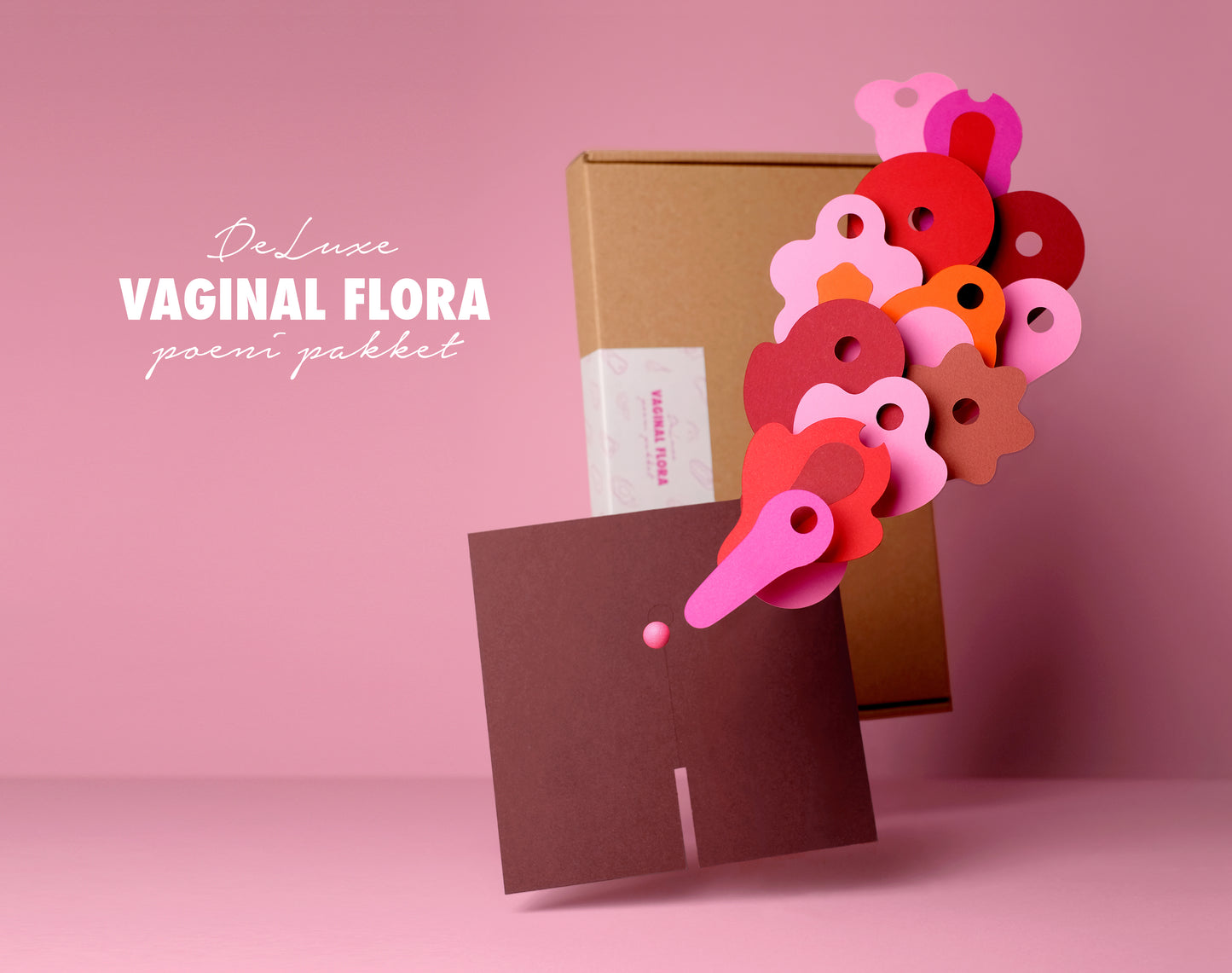 DeLuxe Vaginal Flora poeni pakket - paper vulva DIY kit